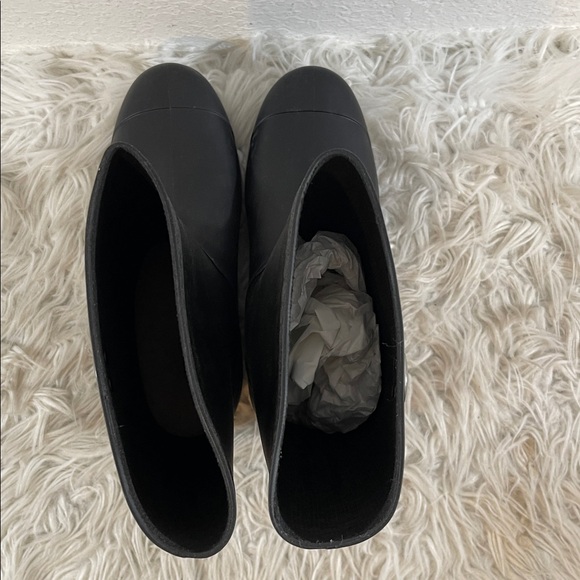 UGG Sienna Matte Rain Rubber Boots Slip On Black 1100510 Size 9 Warm & Cozy NEW - Picture 7 of 15